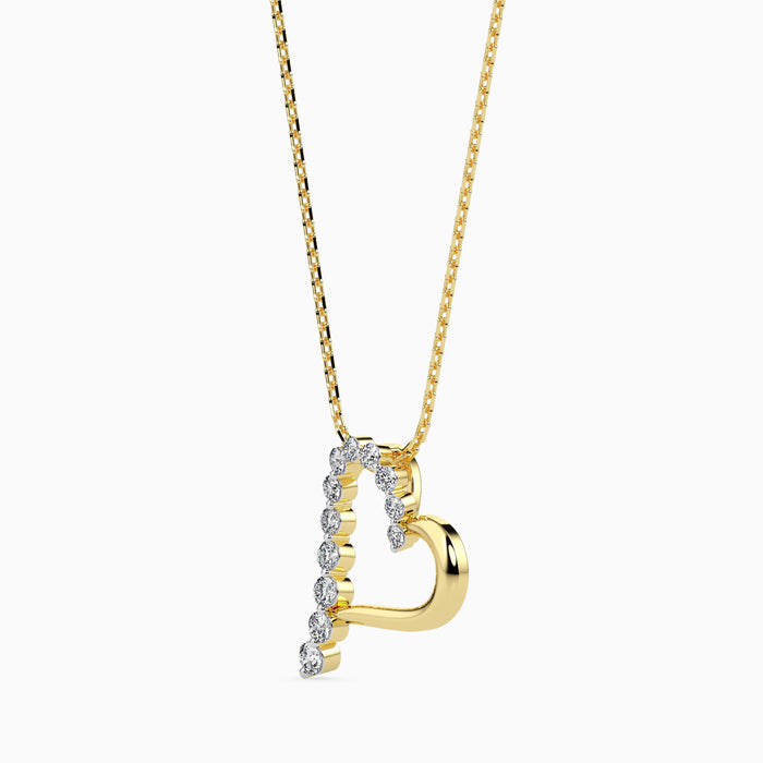 Studded Heart Lab-Grown Diamond Pendant without Chain
