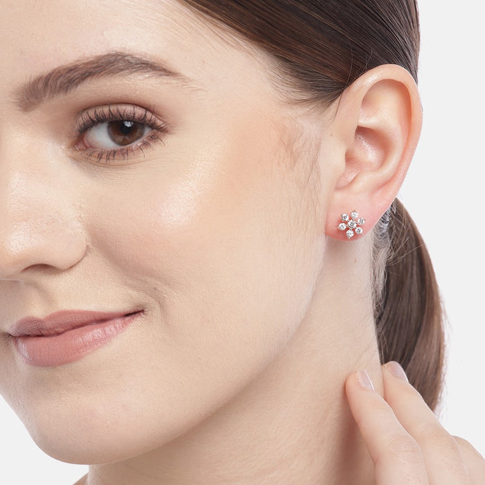 Studded Rose Gold Earrings