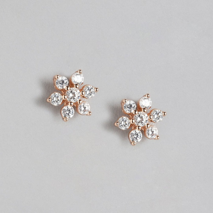 Studded Rose Gold Earrings