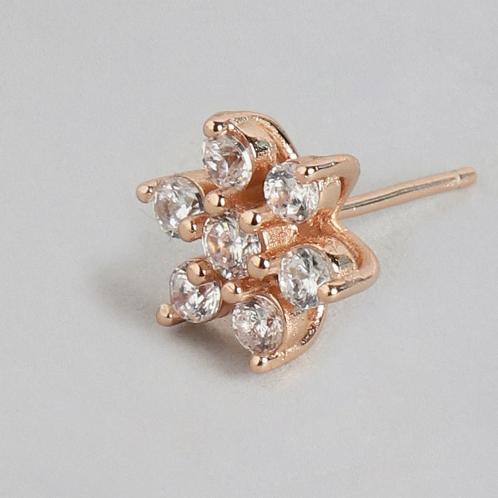 Studded Rose Gold Earrings