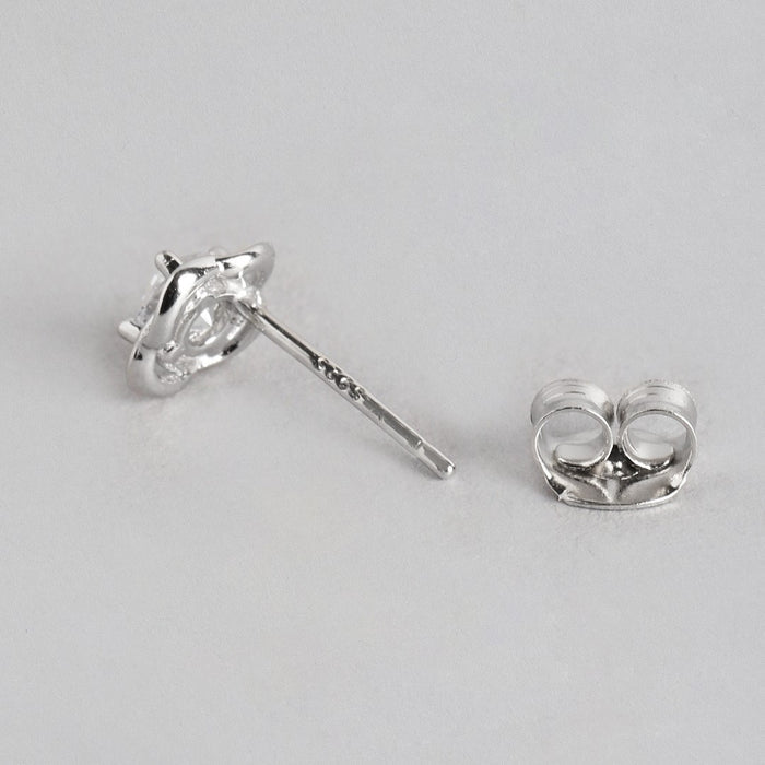 Stunning Heart-Flower 925 Sterling Silver Stud Earring Combo