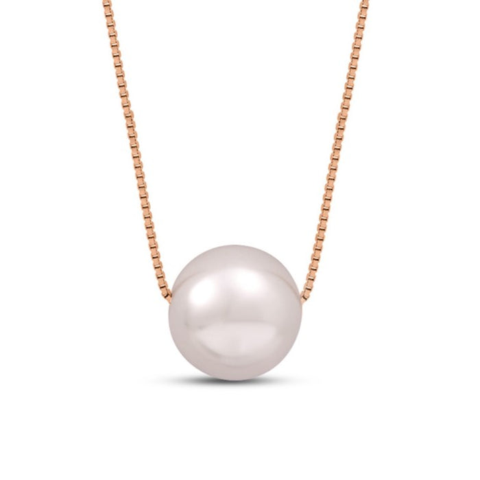 Stunning Pearl 925 Silver Rose Gold Plated Necklace Gift Hamper