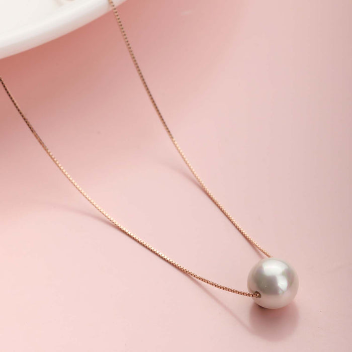 Stunning Pearl 925 Silver Rose Gold Plated Necklace Gift Hamper