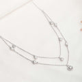 Stunning Silver Layered 925 Silver Necklace