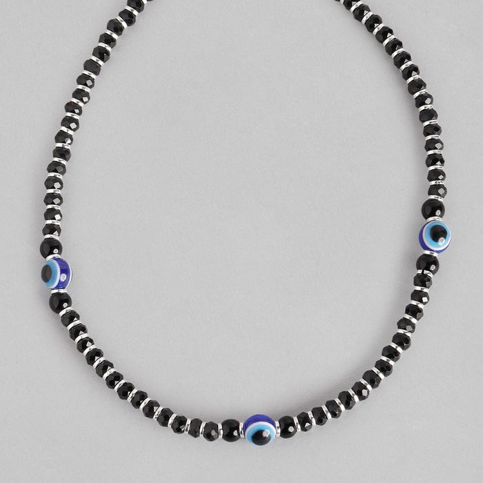 Stylish Evil Eye 925 Sterling Silver Anklet