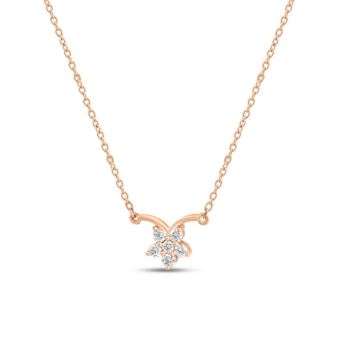 Subtle Shimmer Rose Gold Plated 925 Sterling Silver Necklace