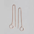 Sui Dhaga 925 Silver Earrings in Rose Gold