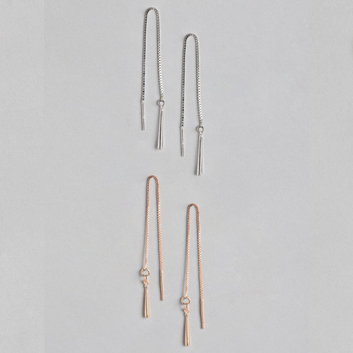 Sui Dhaga Duo 925 Sterling Silver Combo Earrings