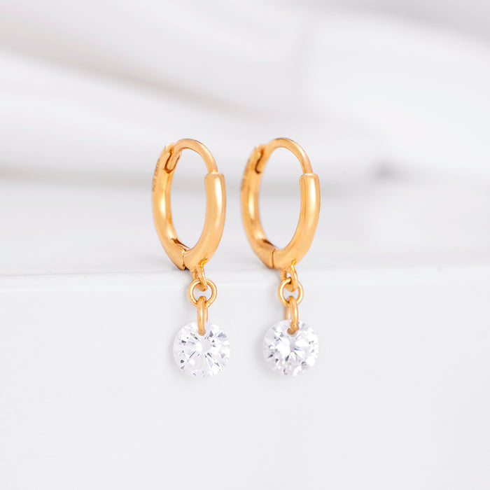 Sunlit Tear Gold Plated 925 Sterling Silver Earrings