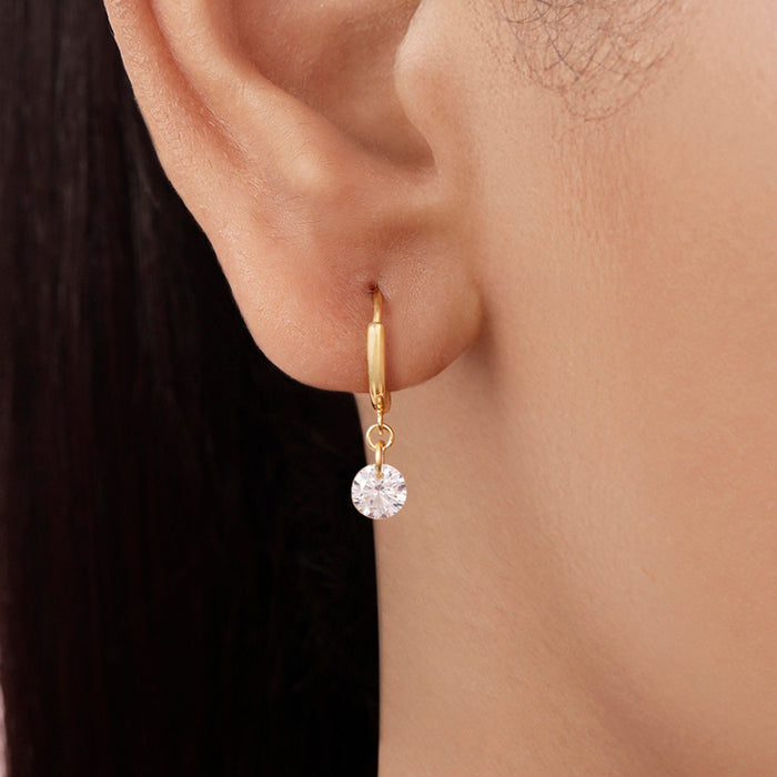 Sunlit Tear Gold Plated 925 Sterling Silver Earrings