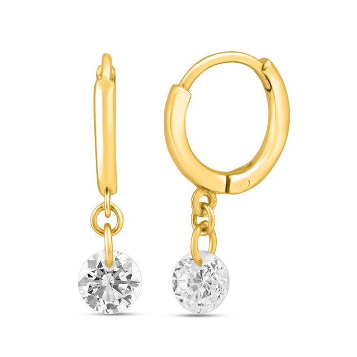 Sunlit Tear Gold Plated 925 Sterling Silver Earrings