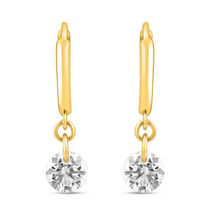 Sunlit Tear Gold Plated 925 Sterling Silver Earrings