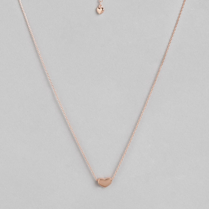 Sweet Heart Rose-Gold Plated 925 Sterling Silver Necklace