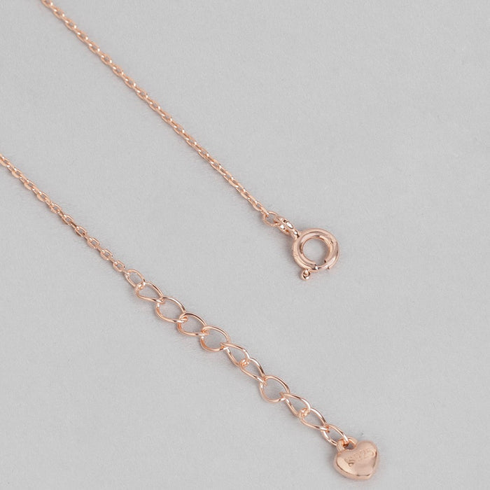 Sweet Heart Rose-Gold Plated 925 Sterling Silver Necklace