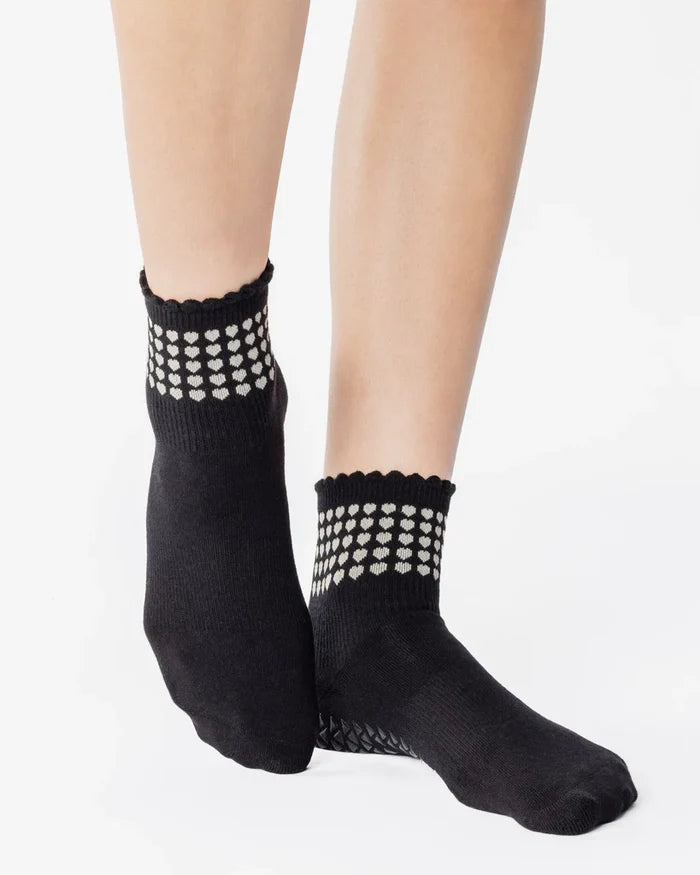 Sweetheart Ankle Grip Sock Black