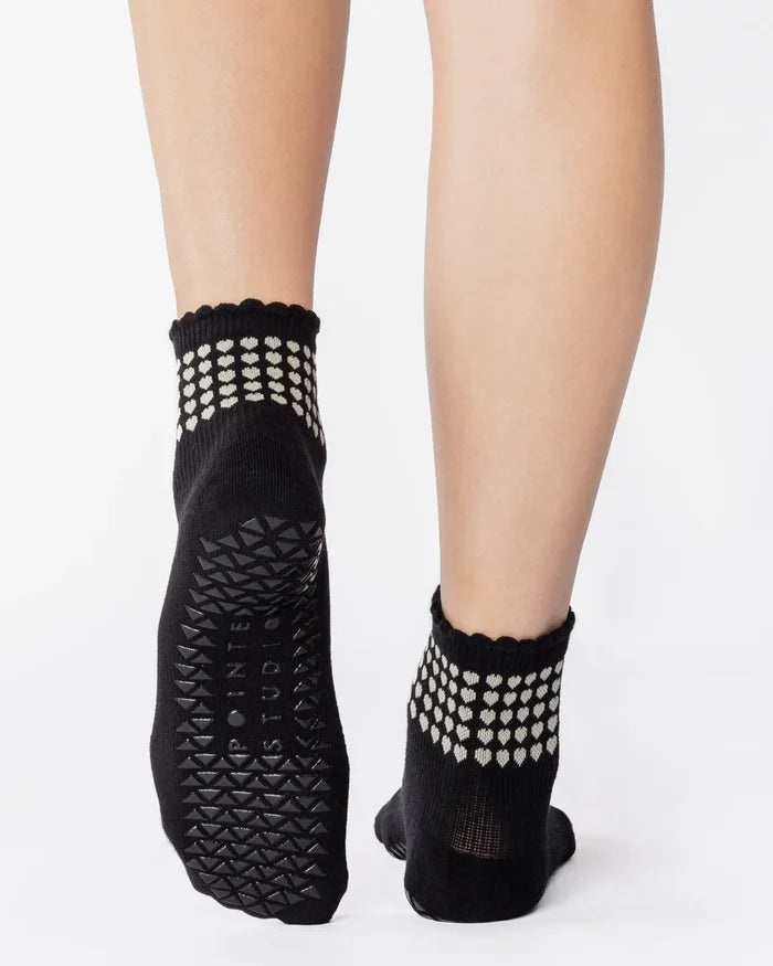Sweetheart Ankle Grip Sock Black