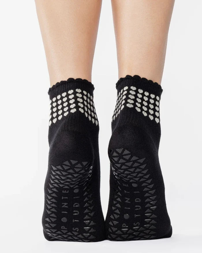 Sweetheart Ankle Grip Sock Black