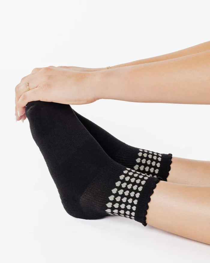 Sweetheart Ankle Grip Sock Black