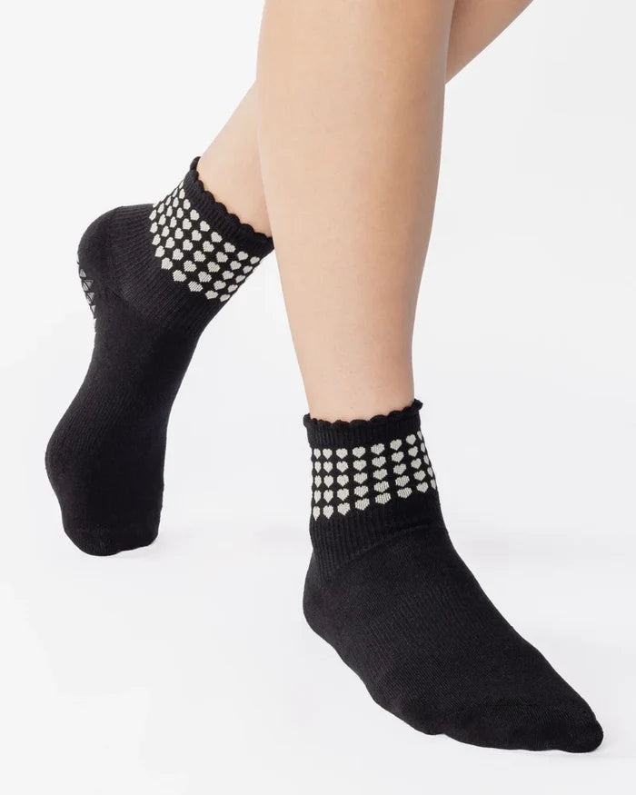 Sweetheart Ankle Grip Sock Black