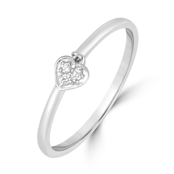Sweetheart Charm Gold Ring with with Lab Grown Diamond