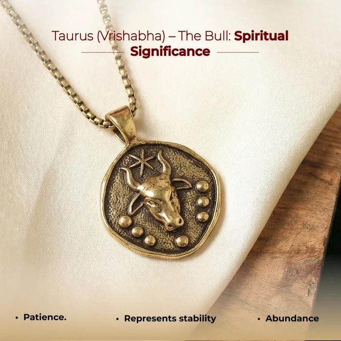 Taurus (Vrishabha) Rashi Pendant - view 2