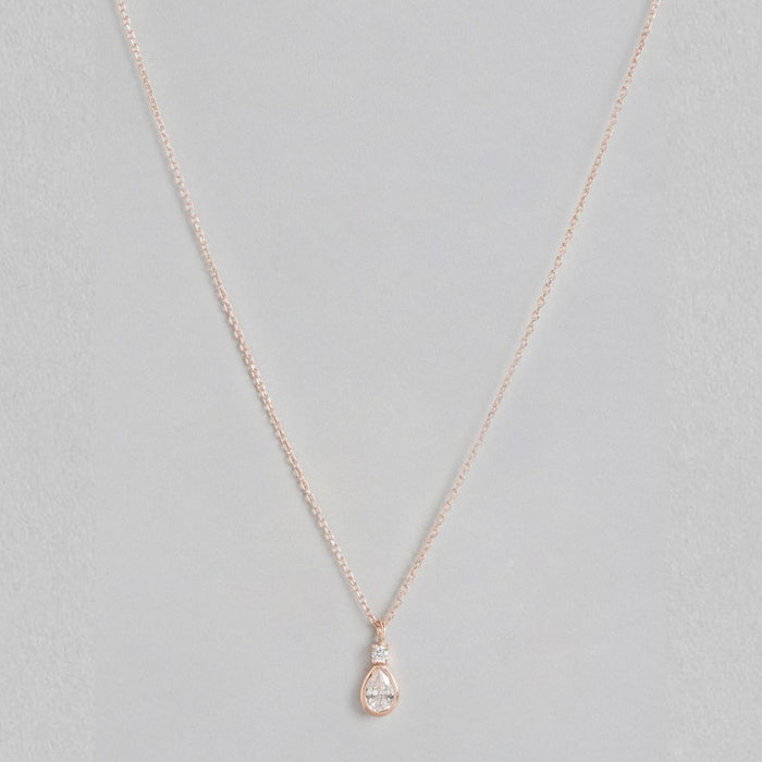 Tear Drop Serenade Rosegold-Plated 925 Sterling Silver Necklace