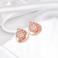 Teardrop Rose Gold Plated 925 Sterling Silver Earrings