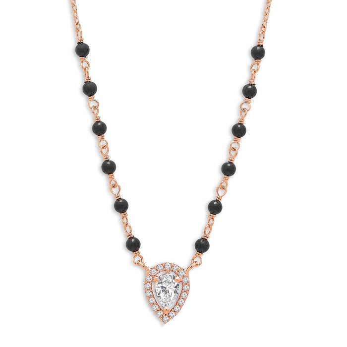 Teardrop Serenity Rose Gold-Plated 925 Sterling Silver Mangalsutra