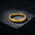 Textured Band Gold Plated 925 Sterling Silver Men's Ring