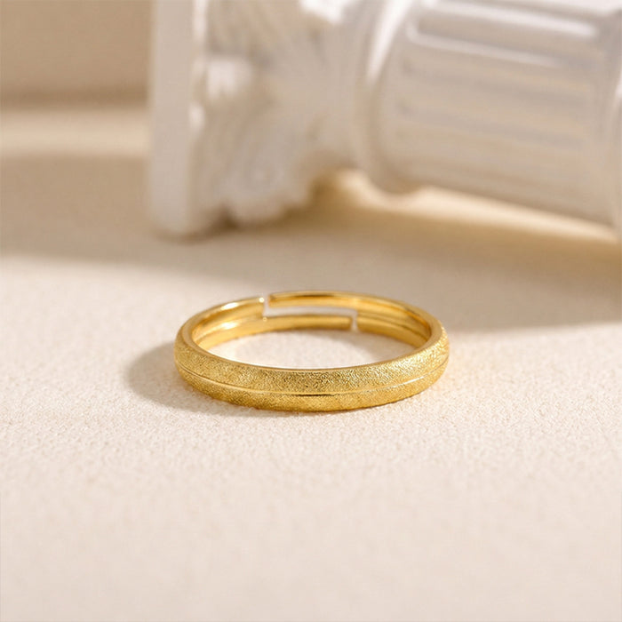 Textured Band Gold Plated 925 Sterling Silver Men's Ring