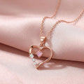 The Center of My Heart Rose Gold Plated Necklace