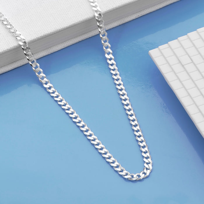 The Classic Silver-Plated Linkage 925 Sterling Silver Chain for Him