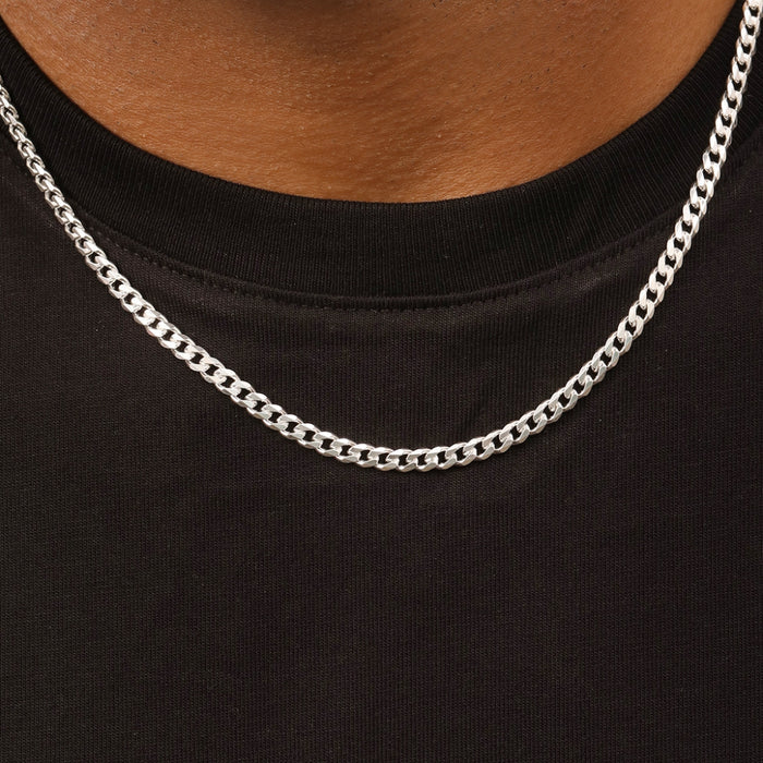 The Classic Silver-Plated Linkage 925 Sterling Silver Chain for Him