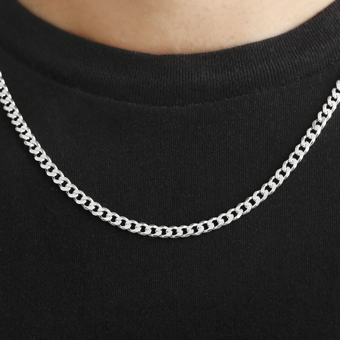 The Classic Silver-Plated Linkage 925 Sterling Silver Chain for Him