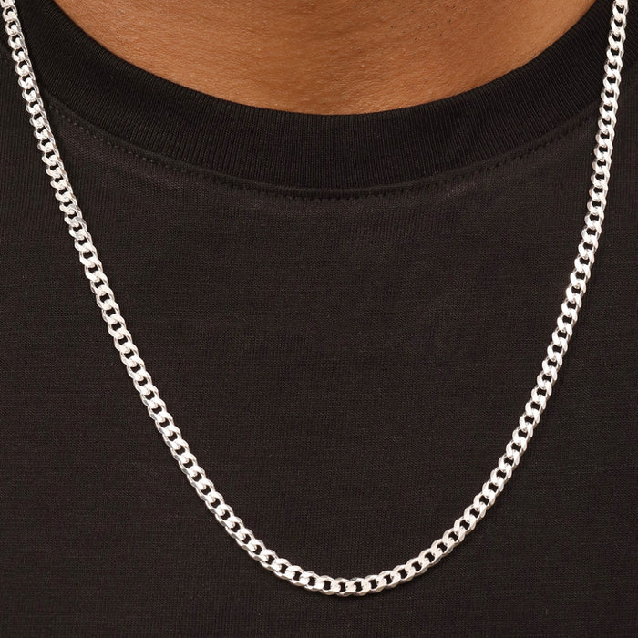 The Classic Silver-Plated Linkage 925 Sterling Silver Chain for Him