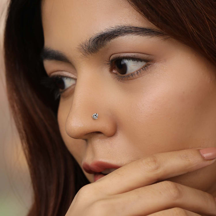 The Dark Duo 925 Silver Nose Pin Set