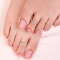 925 Sterling Silver Classy CZ Rhodium Plated 925 Sterling Silver Toe Ring for Women – Zavya