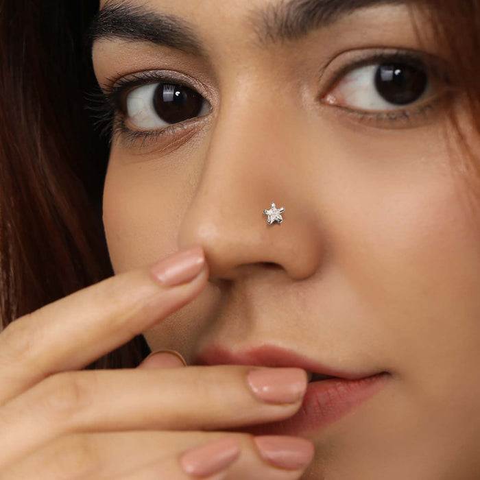 The Geometric Duo 925 Silver Nose Pin Set