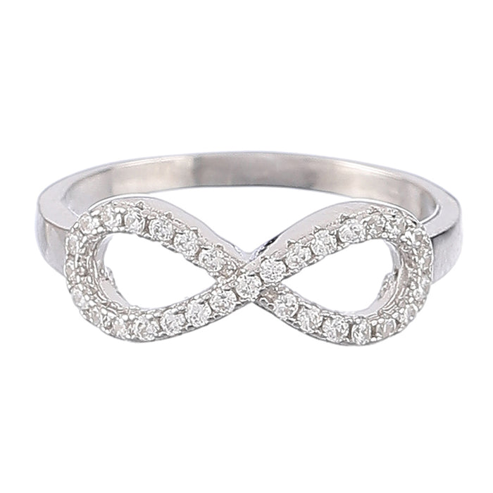 The Infinity Rhodium Plated 925 Sterling Silver Ring (OneSize)