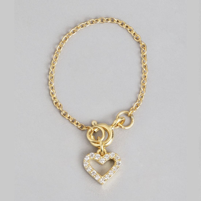 The Lovely Heart Gold Plated 925 Sterling Silver Watch Charm