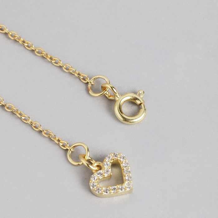 The Lovely Heart Gold Plated 925 Sterling Silver Watch Charm