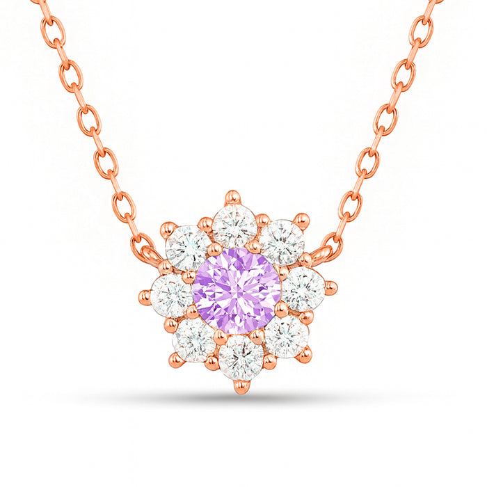The Sea Flower Silver Rose Gold Plated Necklace