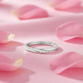 925 Sterling Silver The Silent Promise Rhodium Plated Ring (Adjustable) for Women – Zavya