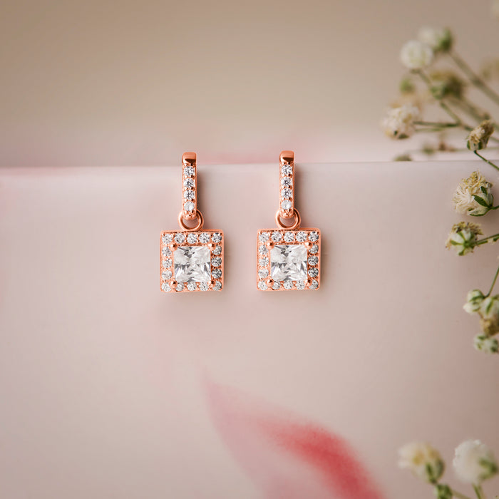 The Soul Window Silver
 Rose Gold Plated Earrings