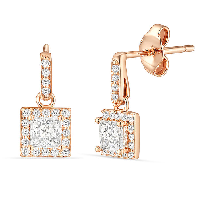 The Soul Window Silver
 Rose Gold Plated Earrings