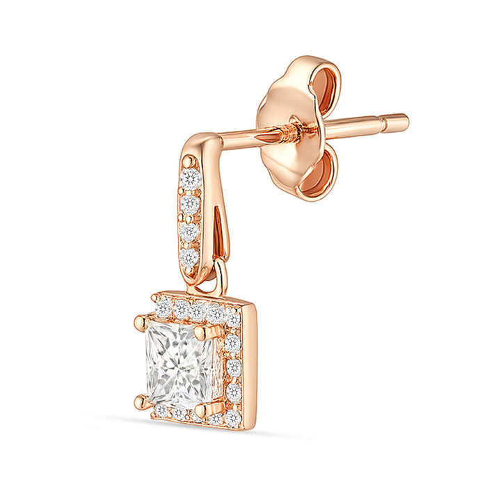 The Soul Window Silver
 Rose Gold Plated Earrings