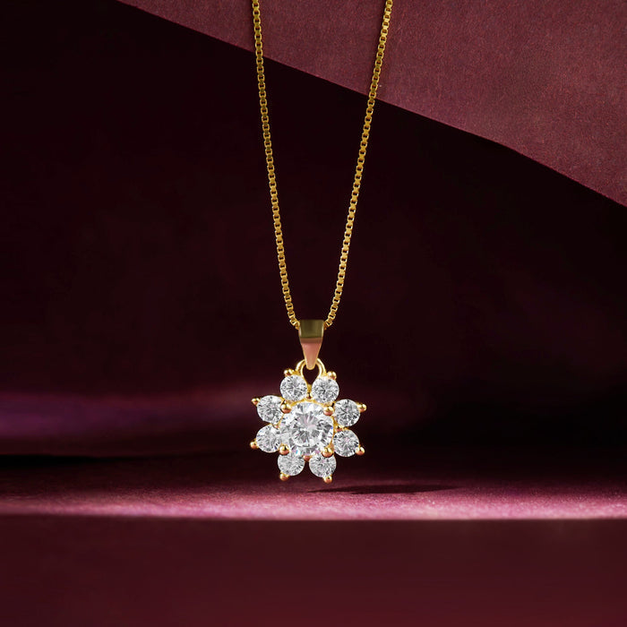 The Sun Kissed Marigold Gold Plated 925 Silver Necklace