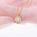 The Sun Kissed Marigold Gold Plated 925 Silver Pendant with Link Chain