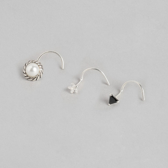 The Wonder Trio 925 Silver Nose Pin Set