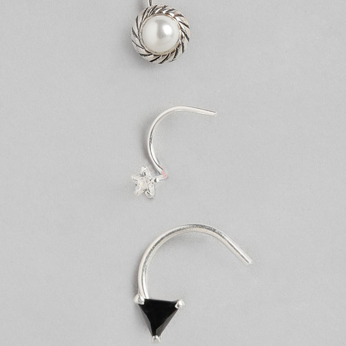 The Wonder Trio 925 Silver Nose Pin Set